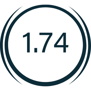 1.74 Index Lenses (Up to 48% Lighter & Thinner)